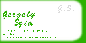 gergely szim business card